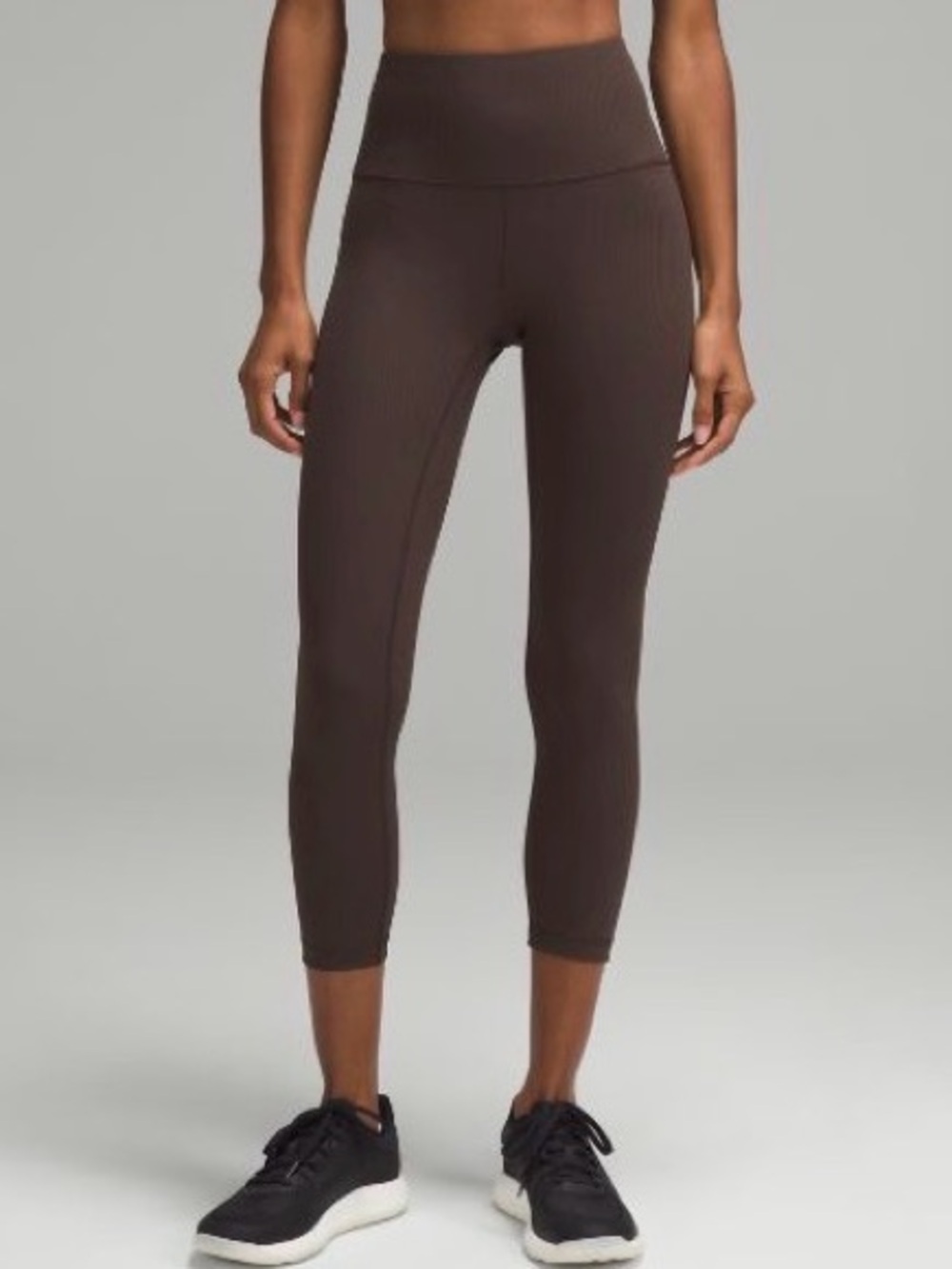 Lululemon Wunder Train High-Rise Ribbed 23” Crop Leggings - Brown